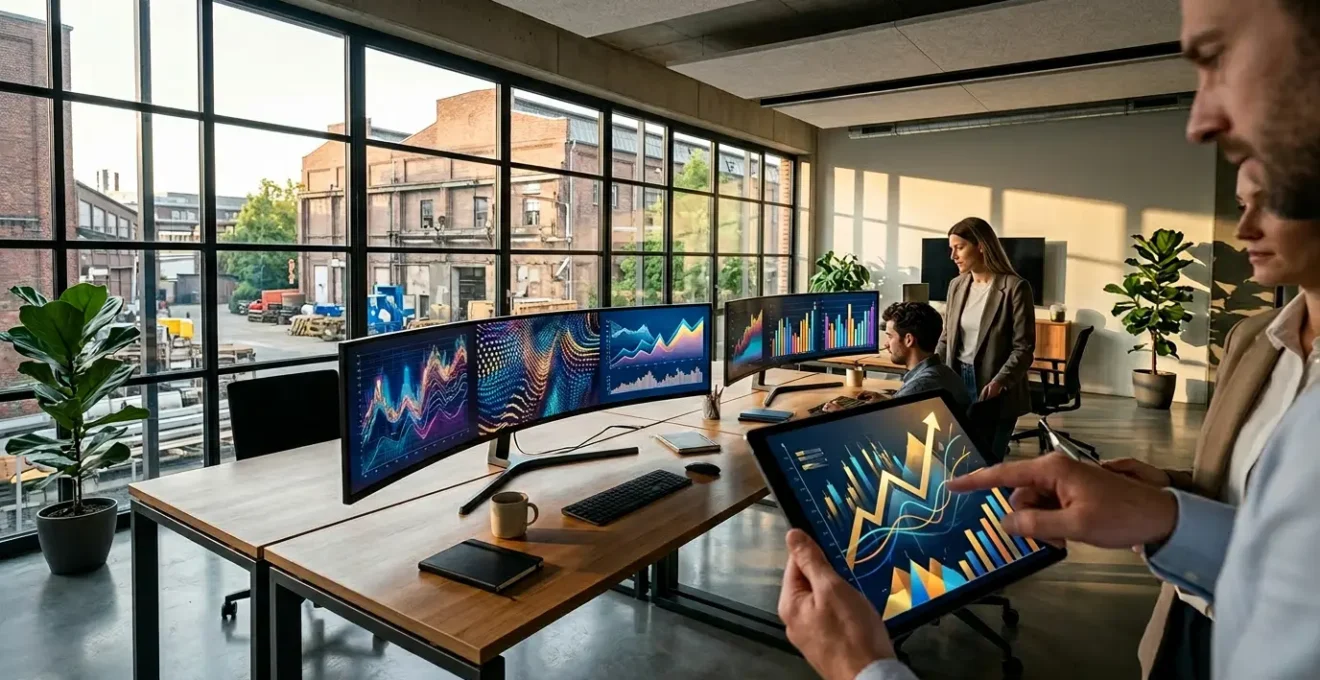 Vue d'ensemble d'un tableau de bord financier moderne avec graphiques de trésorerie et flux monétaires