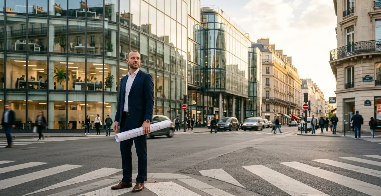 Entrepreneur évaluant des options de domiciliation pour son siège social en vue d'une levée de fonds