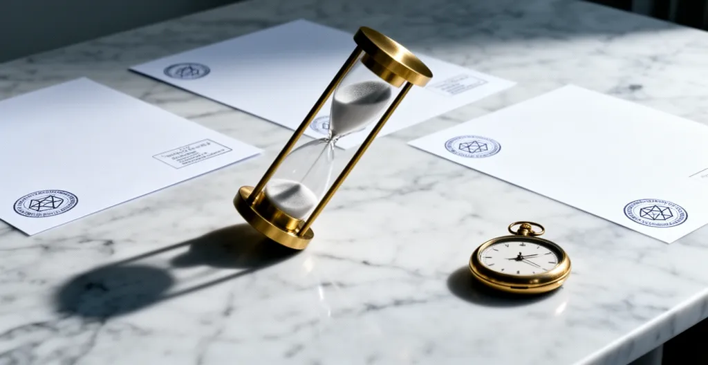 Documents administratifs Kbis et horloge sur bureau moderne pour création entreprise