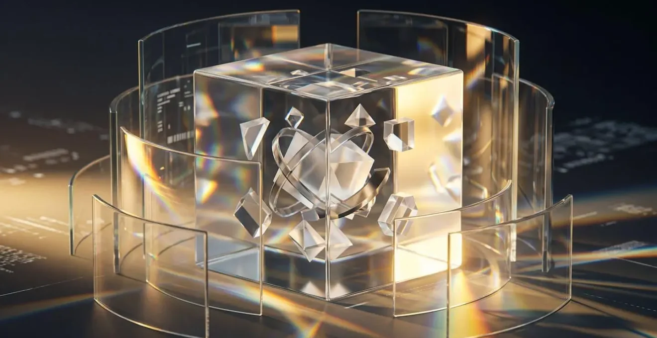 Représentation symbolique de la protection des données avec architecture sécurisée et flux d'informations cryptées