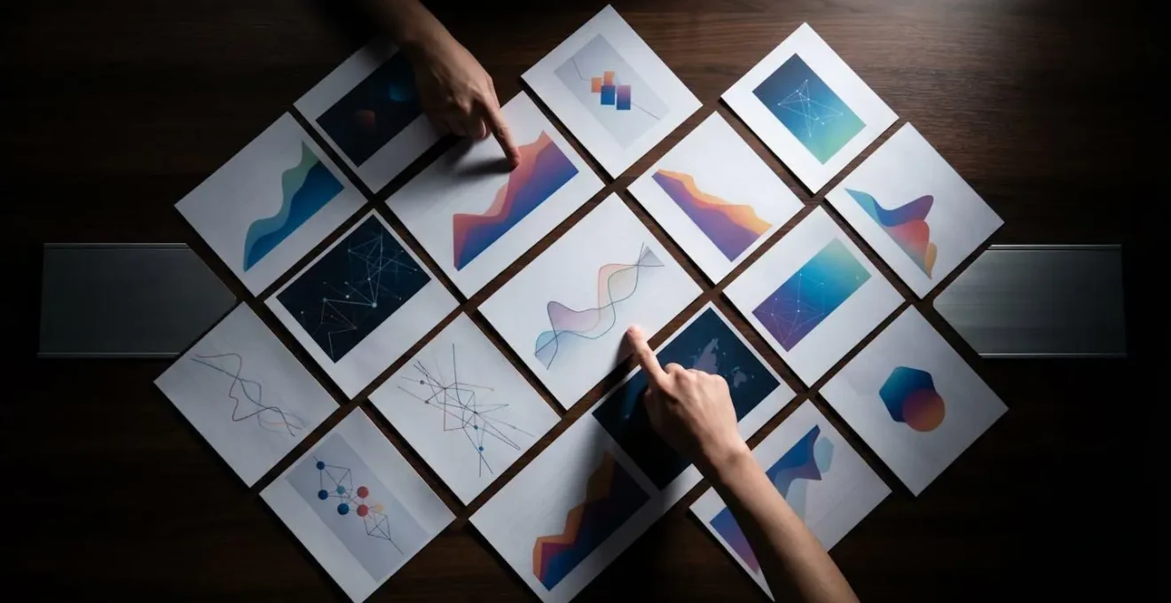 Vue détaillée d'une présentation de pitch deck avec focus sur les slides clés