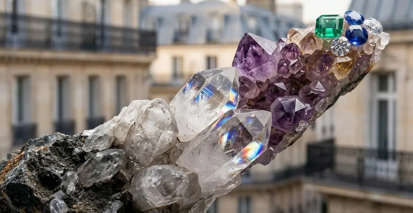 Représentation visuelle macro de l'évolution d'une valorisation crypto avec éléments français